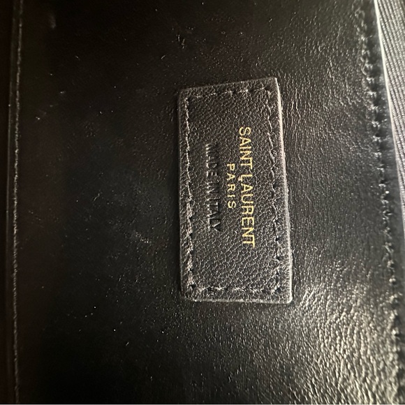 Yves Saint Laurent Med Envelope Bag Matelasse Black and Gold - Picture 4 of 6